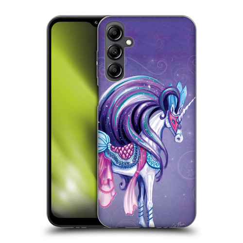 Rose Khan Unicorns White And Purple Soft Gel Case for Samsung Galaxy M14 5G