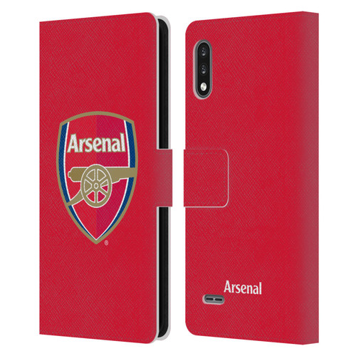 Arsenal FC Crest 2 Full Colour Red Leather Book Wallet Case Cover For LG K22