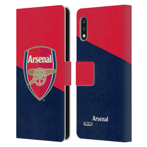Arsenal FC Crest 2 Red & Blue Logo Leather Book Wallet Case Cover For LG K22