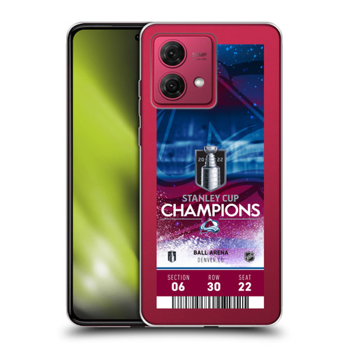 NHL 2022 Stanley Cup Champions Colorado Avalanche Ticket Soft Gel Case for Motorola Moto G84 5G
