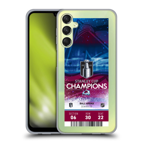 NHL 2022 Stanley Cup Champions Colorado Avalanche Ticket Soft Gel Case for Samsung Galaxy A24 4G / M34 5G
