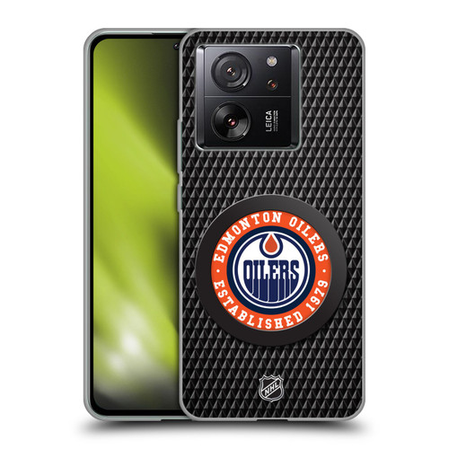 NHL Edmonton Oilers Puck Texture Soft Gel Case for Xiaomi 13T 5G / 13T Pro 5G