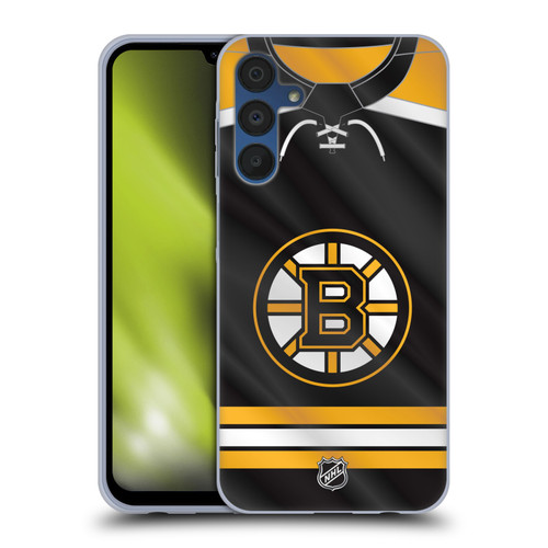 NHL Boston Bruins Jersey Soft Gel Case for Samsung Galaxy A15 & MagSafe