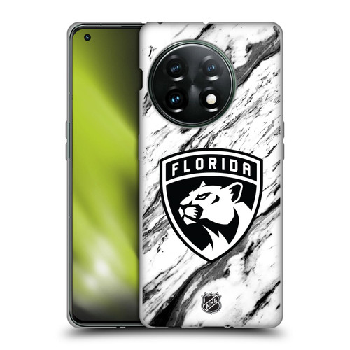 NHL Florida Panthers Marble Soft Gel Case for OnePlus 11 5G