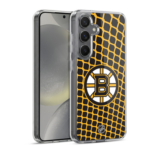 NHL Boston Bruins Net Pattern Soft Gel Case for Samsung Galaxy S24 5G & MagSafe