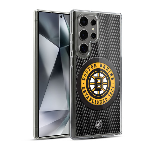NHL Boston Bruins Puck Texture Soft Gel Case for Samsung Galaxy S24 Ultra 5G & MagSafe