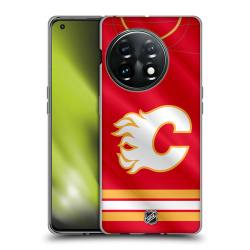 NHL Calgary Flames Jersey Soft Gel Case for OnePlus 11 5G