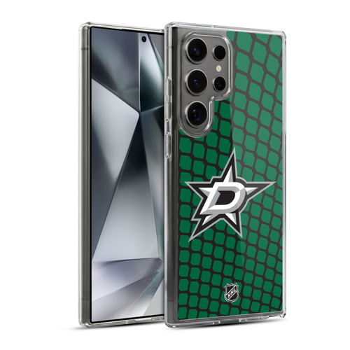 NHL Dallas Stars Net Pattern Soft Gel Case for Samsung Galaxy S24 Ultra 5G