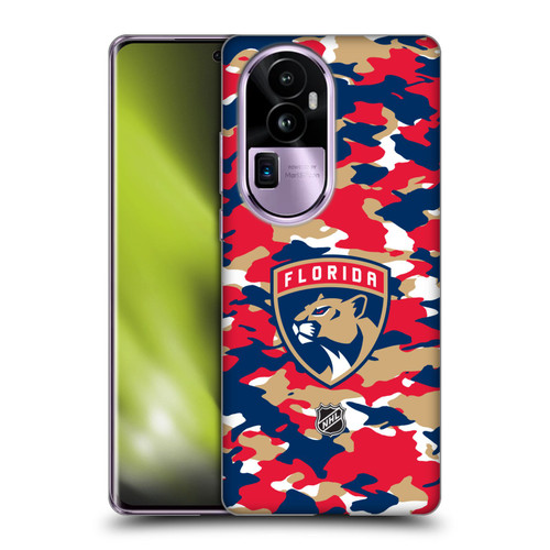 NHL Florida Panthers Camouflage Soft Gel Case for OPPO Reno10 Pro+
