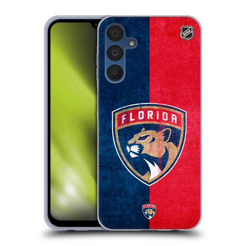 NHL Florida Panthers Half Distressed Soft Gel Case for Samsung Galaxy A15