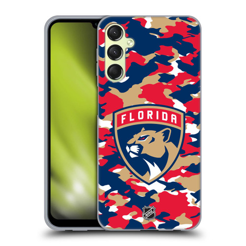 NHL Florida Panthers Camouflage Soft Gel Case for Samsung Galaxy A24 4G / Galaxy M34 5G