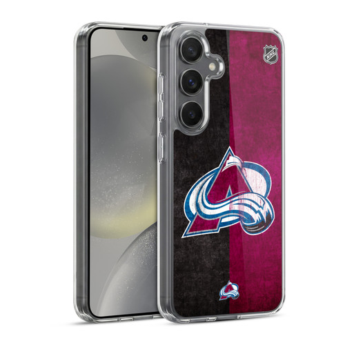 NHL Colorado Avalanche Half Distressed Soft Gel Case for Samsung Galaxy S24 5G & MagSafe