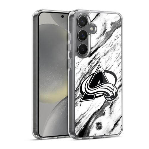 NHL Colorado Avalanche Marble Soft Gel Case for Samsung Galaxy S24 5G & MagSafe