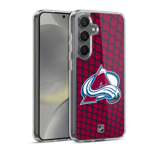 NHL Colorado Avalanche Net Pattern Soft Gel Case for Samsung Galaxy S24 5G & MagSafe