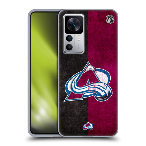 NHL Colorado Avalanche Half Distressed Soft Gel Case for Xiaomi 12T 5G / 12T Pro 5G / Redmi K50 Ultra 5G