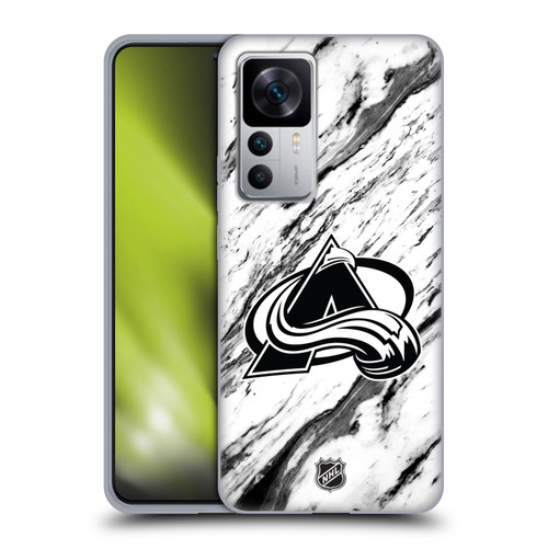 NHL Colorado Avalanche Marble Soft Gel Case for Xiaomi 12T 5G / 12T Pro 5G / Redmi K50 Ultra 5G
