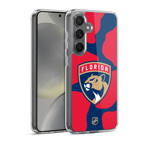 NHL Florida Panthers Cow Pattern Soft Gel Case for Samsung Galaxy S24 5G