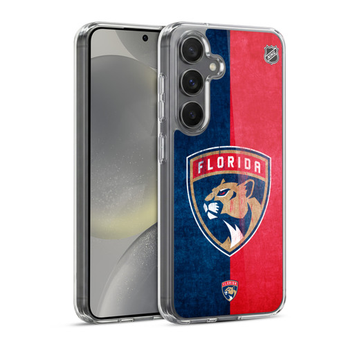 NHL Florida Panthers Half Distressed Soft Gel Case for Samsung Galaxy S24 5G