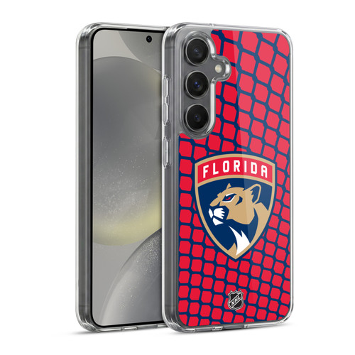 NHL Florida Panthers Net Pattern Soft Gel Case for Samsung Galaxy S24 5G