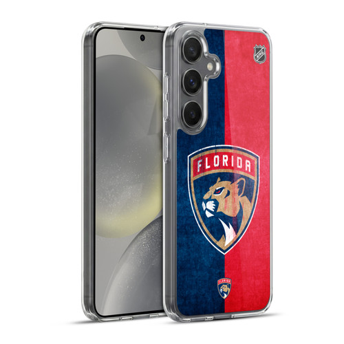 NHL Florida Panthers Half Distressed Soft Gel Case for Samsung Galaxy S24+ 5G