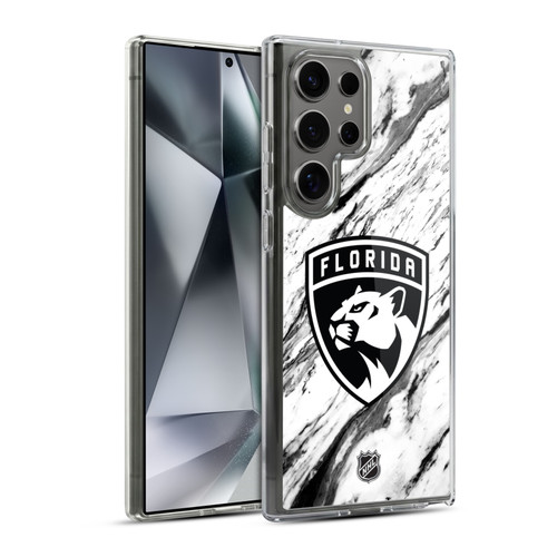 NHL Florida Panthers Marble Soft Gel Case for Samsung Galaxy S24 Ultra 5G