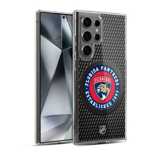 NHL Florida Panthers Puck Texture Soft Gel Case for Samsung Galaxy S24 Ultra 5G