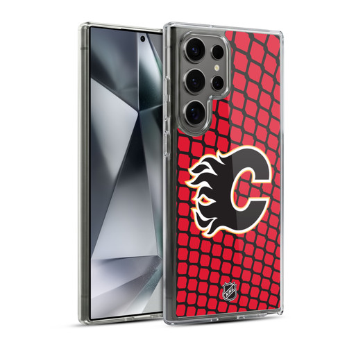NHL Calgary Flames Net Pattern Soft Gel Case for Samsung Galaxy S24 Ultra 5G & MagSafe