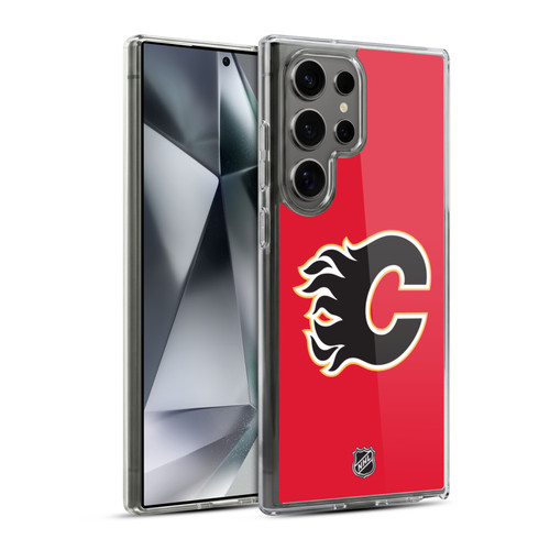 NHL Calgary Flames Plain Soft Gel Case for Samsung Galaxy S24 Ultra 5G & MagSafe