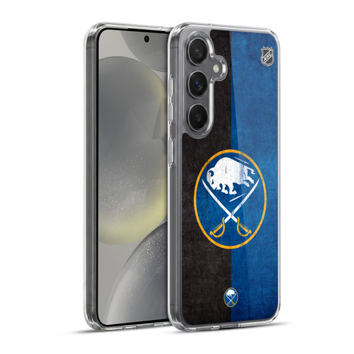 NHL Buffalo Sabres Half Distressed Soft Gel Case for Samsung Galaxy S24+ 5G