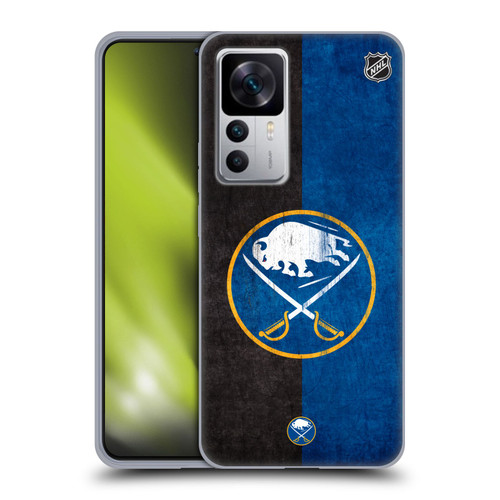 NHL Buffalo Sabres Half Distressed Soft Gel Case for Xiaomi 12T 5G / 12T Pro 5G / Redmi K50 Ultra 5G