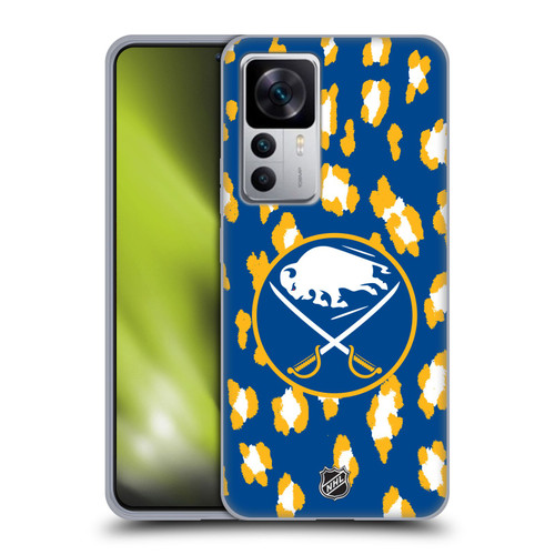 NHL Buffalo Sabres Leopard Patten Soft Gel Case for Xiaomi 12T 5G / 12T Pro 5G / Redmi K50 Ultra 5G