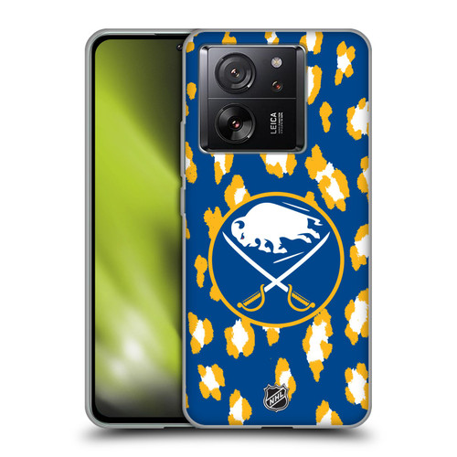 NHL Buffalo Sabres Leopard Patten Soft Gel Case for Xiaomi 13T 5G / 13T Pro 5G
