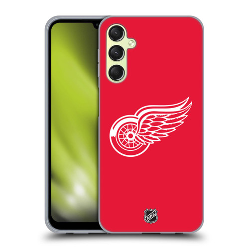 NHL Detroit Red Wings Plain Soft Gel Case for Samsung Galaxy A24 4G / Galaxy M34 5G