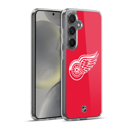NHL Detroit Red Wings Plain Soft Gel Case for Samsung Galaxy S24+ 5G & MagSafe