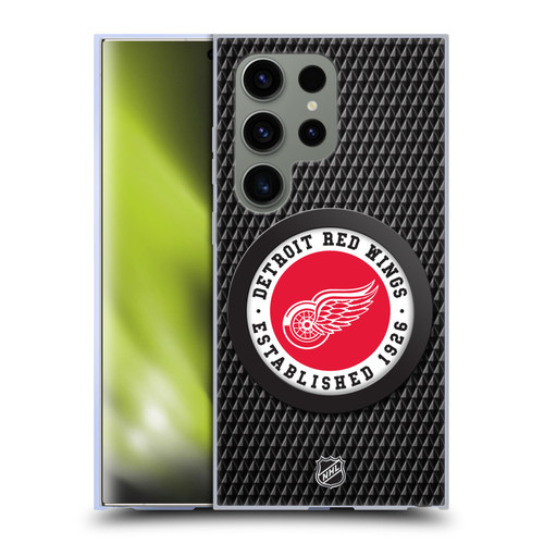 NHL Detroit Red Wings Puck Texture Soft Gel Case for Samsung Galaxy S24 Ultra 5G