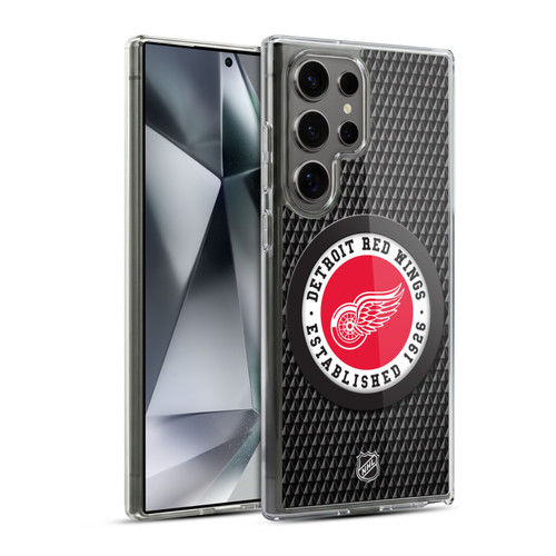 NHL Detroit Red Wings Puck Texture Soft Gel Case for Samsung Galaxy S24 Ultra 5G & MagSafe