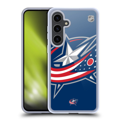 NHL Columbus Blue Jackets Oversized Soft Gel Case for Samsung Galaxy S24+ 5G