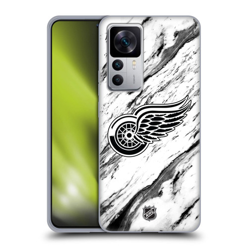 NHL Detroit Red Wings Marble Soft Gel Case for Xiaomi 12T 5G / 12T Pro 5G / Redmi K50 Ultra 5G