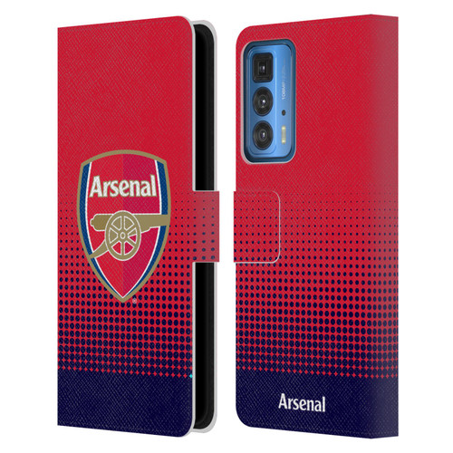 Arsenal FC Crest 2 Fade Leather Book Wallet Case Cover For Motorola Edge 20 Pro