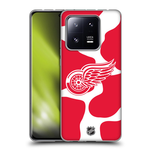 NHL Detroit Red Wings Cow Pattern Soft Gel Case for Xiaomi 13 Pro 5G
