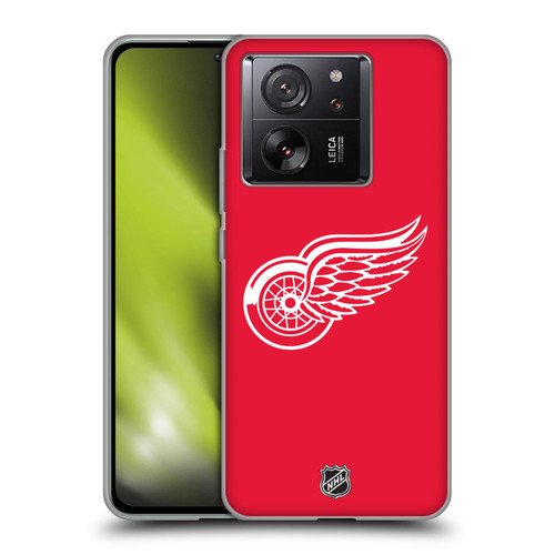 NHL Detroit Red Wings Plain Soft Gel Case for Xiaomi 13T 5G / 13T Pro 5G