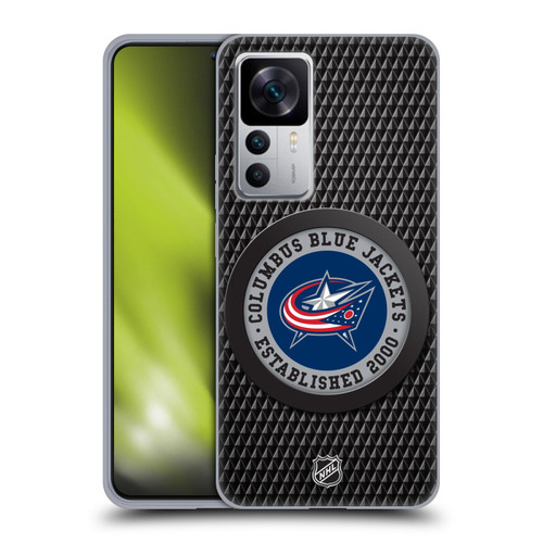 NHL Columbus Blue Jackets Puck Texture Soft Gel Case for Xiaomi 12T 5G / 12T Pro 5G / Redmi K50 Ultra 5G