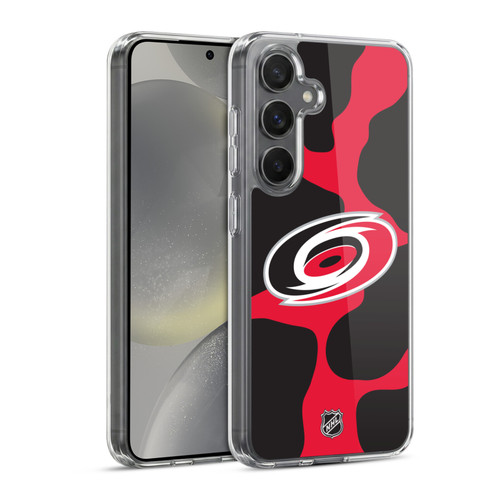 NHL Carolina Hurricanes Cow Pattern Soft Gel Case for Samsung Galaxy S24 5G