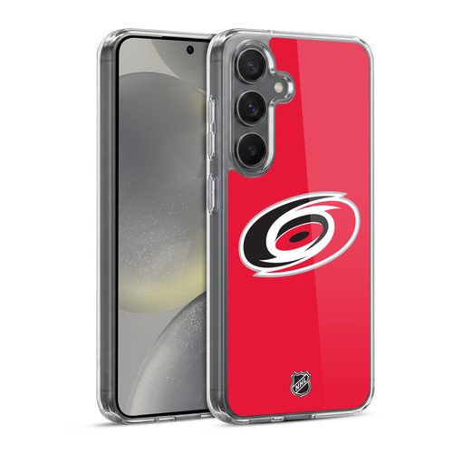 NHL Carolina Hurricanes Plain Soft Gel Case for Samsung Galaxy S24 5G