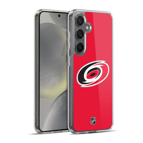 NHL Carolina Hurricanes Plain Soft Gel Case for Samsung Galaxy S24+ 5G