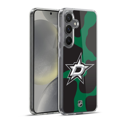 NHL Dallas Stars Cow Pattern Soft Gel Case for Samsung Galaxy S24+ 5G