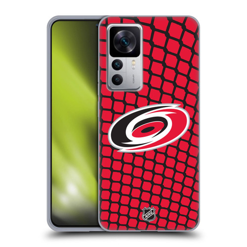 NHL Carolina Hurricanes Net Pattern Soft Gel Case for Xiaomi 12T 5G / 12T Pro 5G / Redmi K50 Ultra 5G