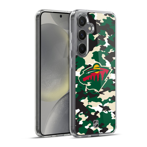 NHL Minnesota Wild Camouflage Soft Gel Case for Samsung Galaxy S24+ 5G