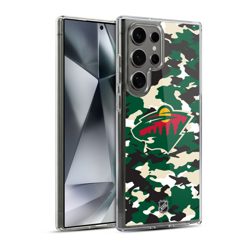 NHL Minnesota Wild Camouflage Soft Gel Case for Samsung Galaxy S24 Ultra 5G