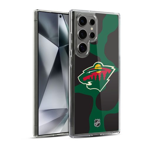 NHL Minnesota Wild Cow Pattern Soft Gel Case for Samsung Galaxy S24 Ultra 5G